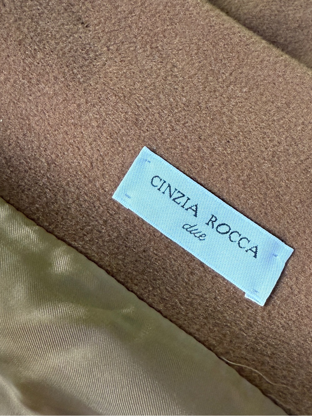 Cinzia Rocca Icons Camel Long Wool-Blend Trench Coat - Picture 8 of 14